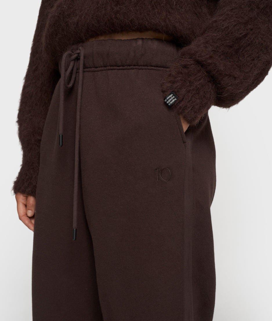 cropped knit turtleneck | deep wine