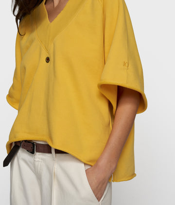 short sleeve sweater v-neck | mango