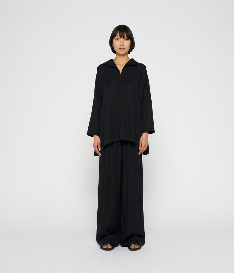 flowy blouse woven | black