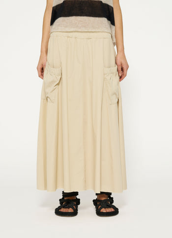 A-line maxi skirt | safari