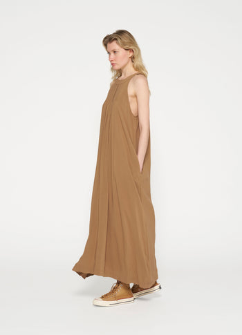 smoking dress | cedar brown