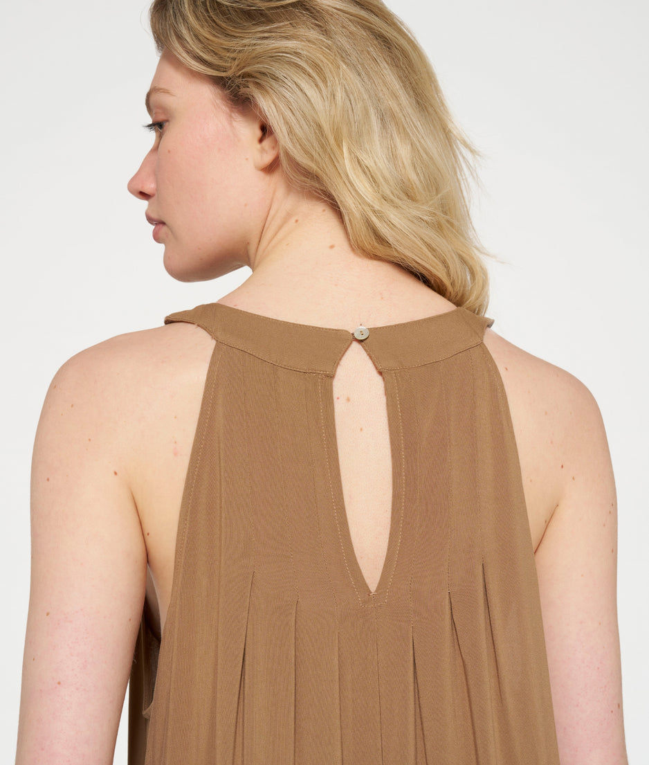 smoking dress | cedar brown