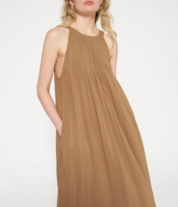 smoking dress | cedar brown