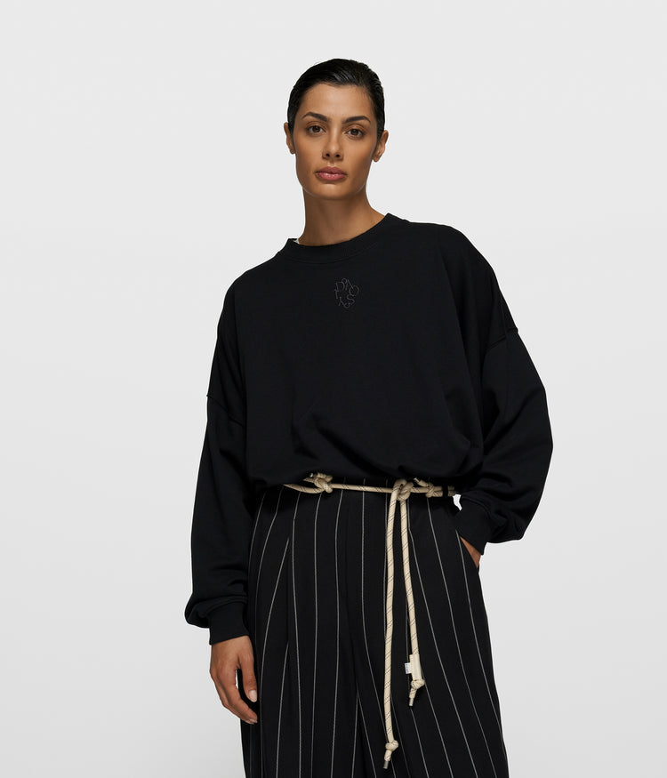 sweater pleat | black