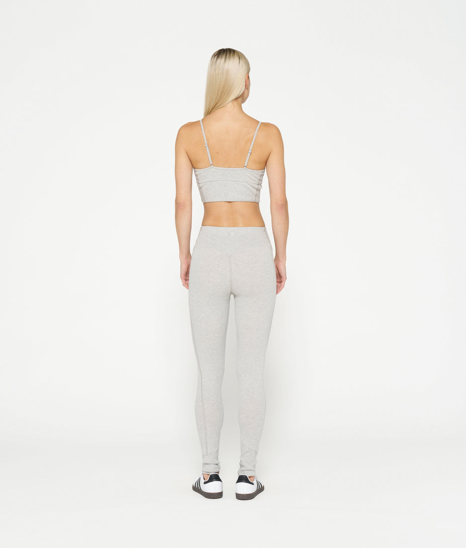 soft stretch leggings | light grey melee