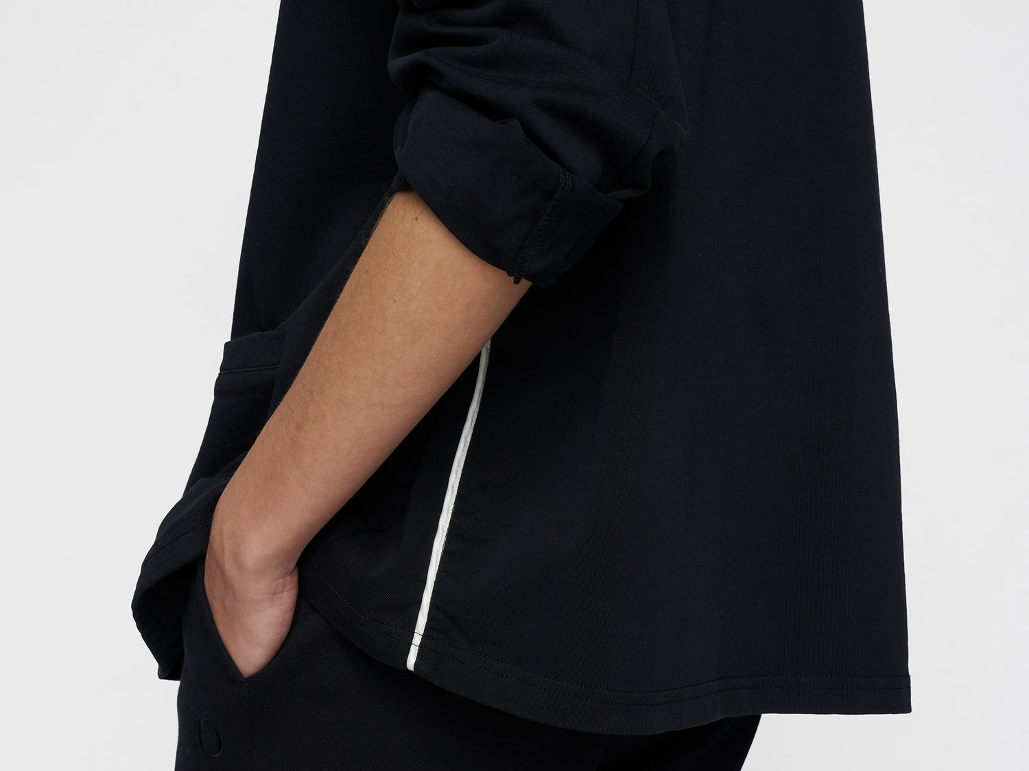 standing collar jacket | black