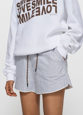 easy shorts stripes | white/blue
