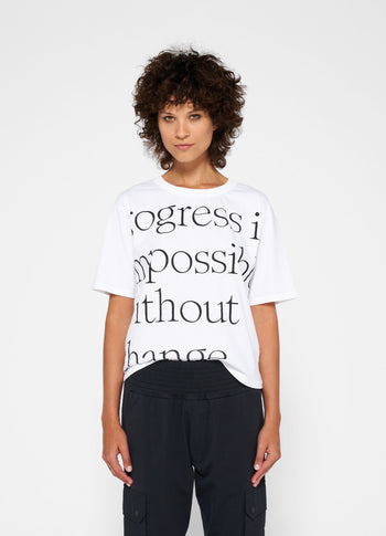 tee tagline | white