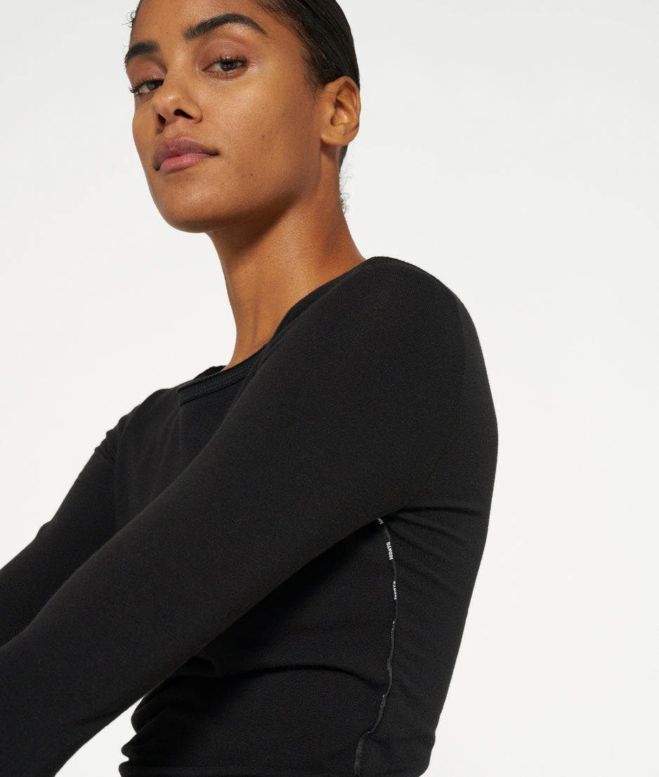 THE BOAT NECK TEE | black