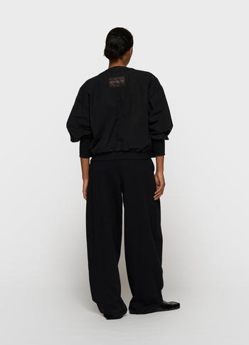 poplin bomber | black