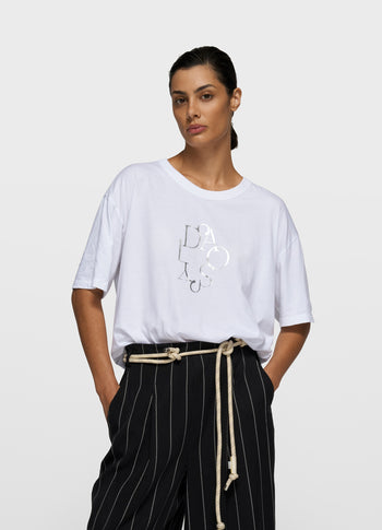 short sleeve tee curly 10 | white