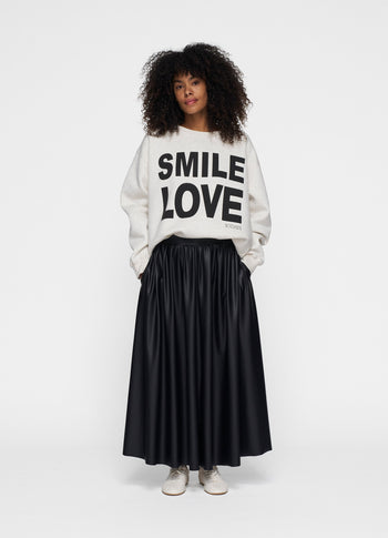 statement sweater | soft white melee