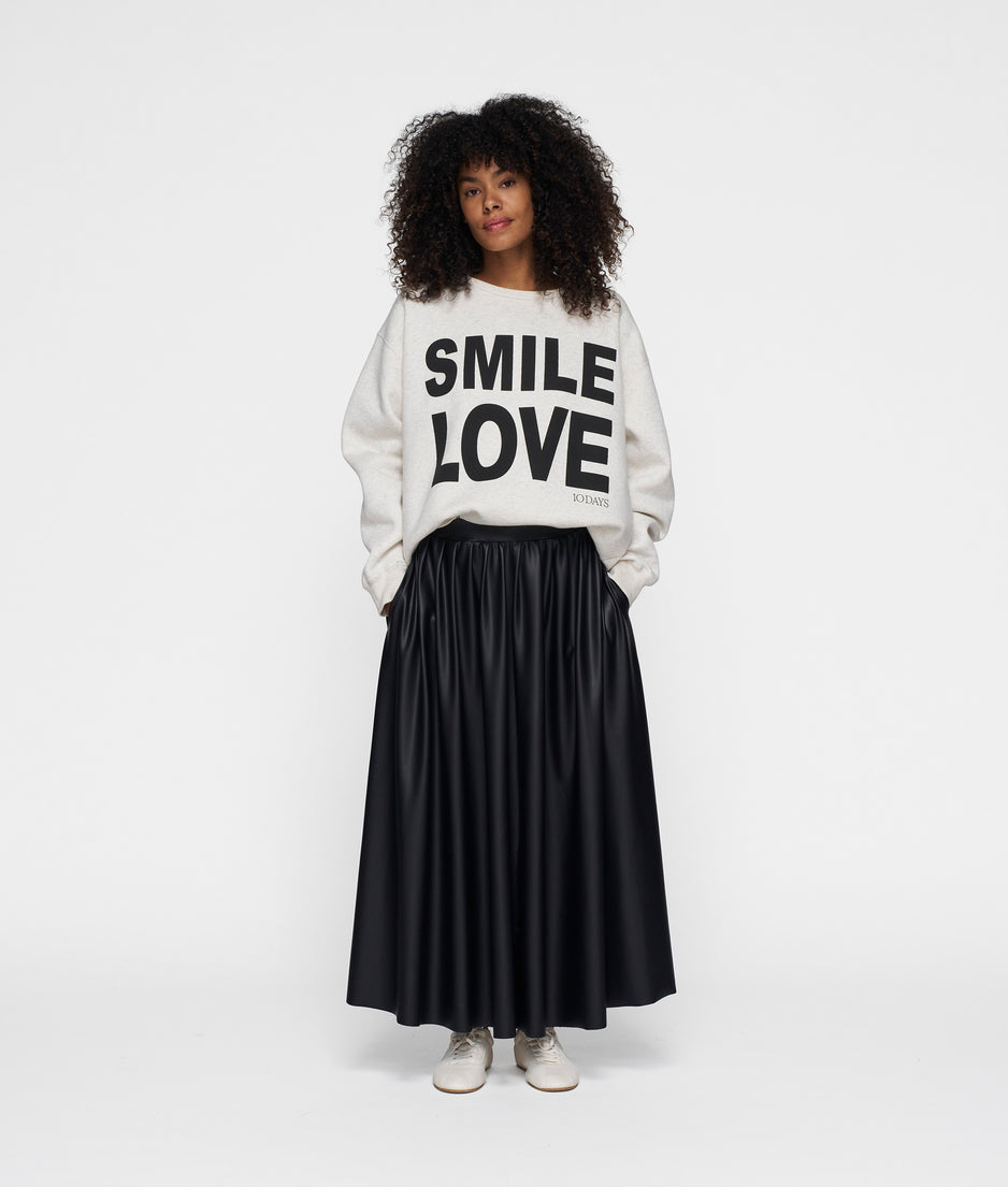 statement sweater | soft white melee