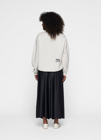 statement sweater | soft white melee