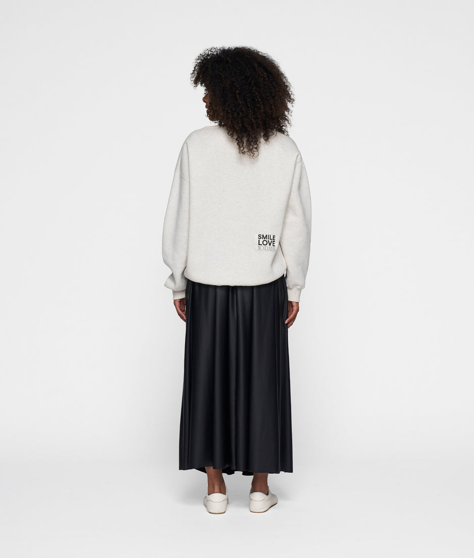 statement sweater | soft white melee