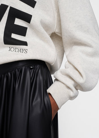 statement sweater | soft white melee