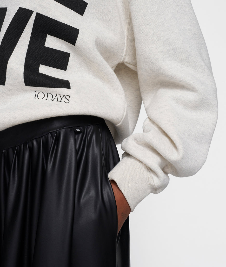 statement sweater | soft white melee