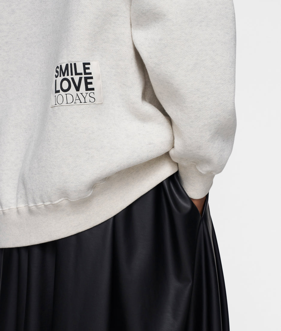 statement sweater | soft white melee