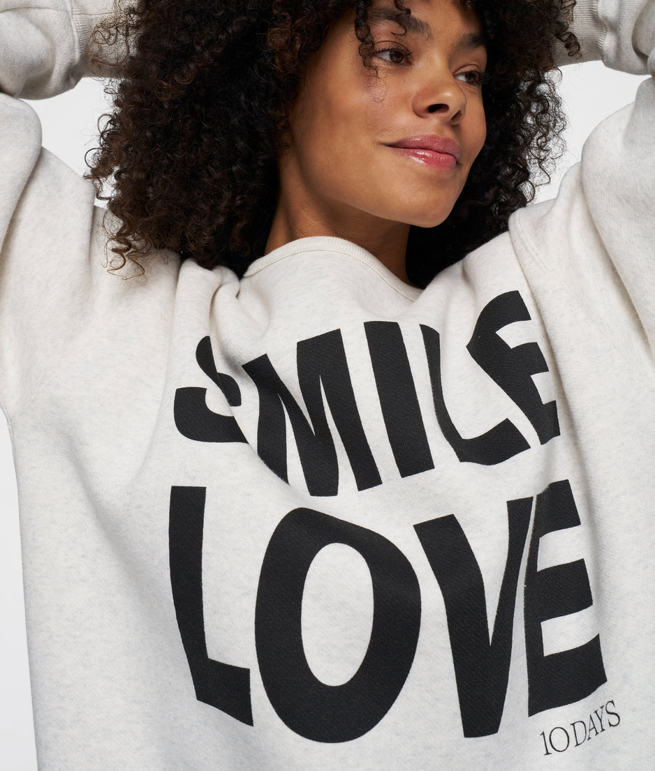 statement sweater | soft white melee