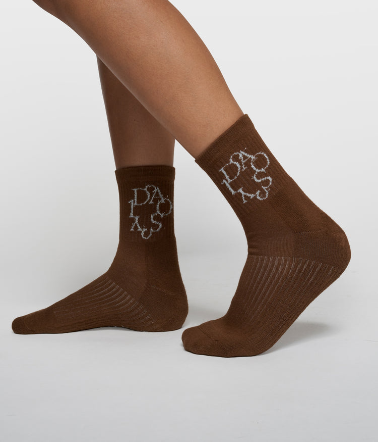 socks curly 10 | dark truffle