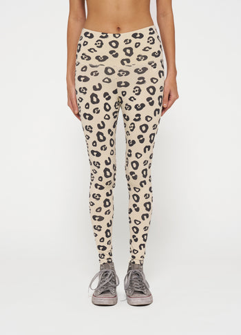 yoga leggings leopard | oyster