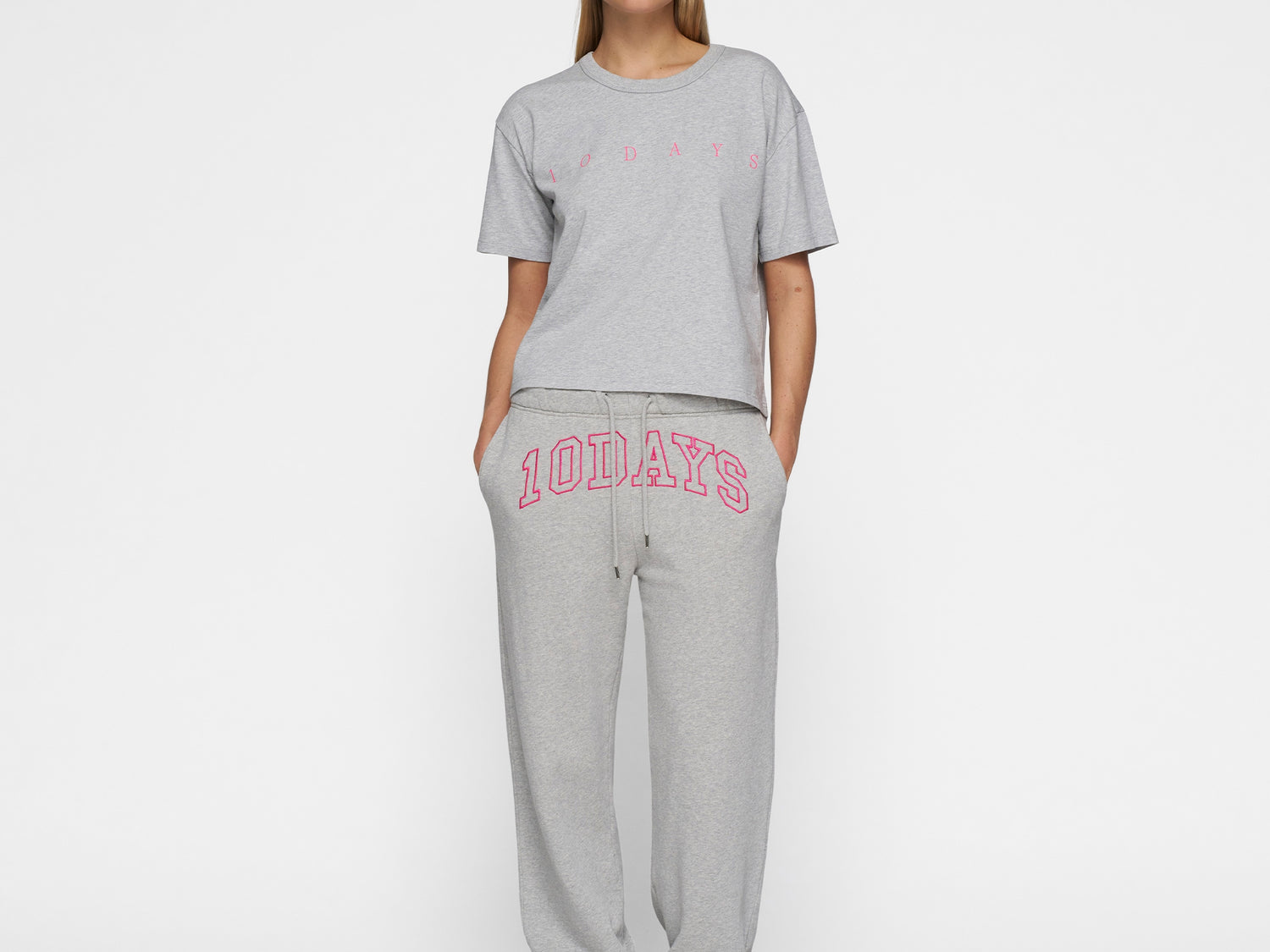 Bar jogger fleece | light grey melee