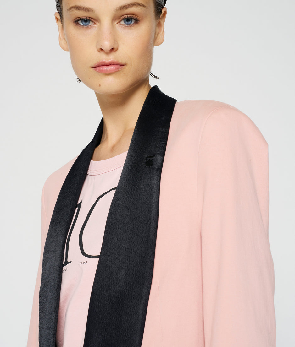 smoking blazer | dusty peach