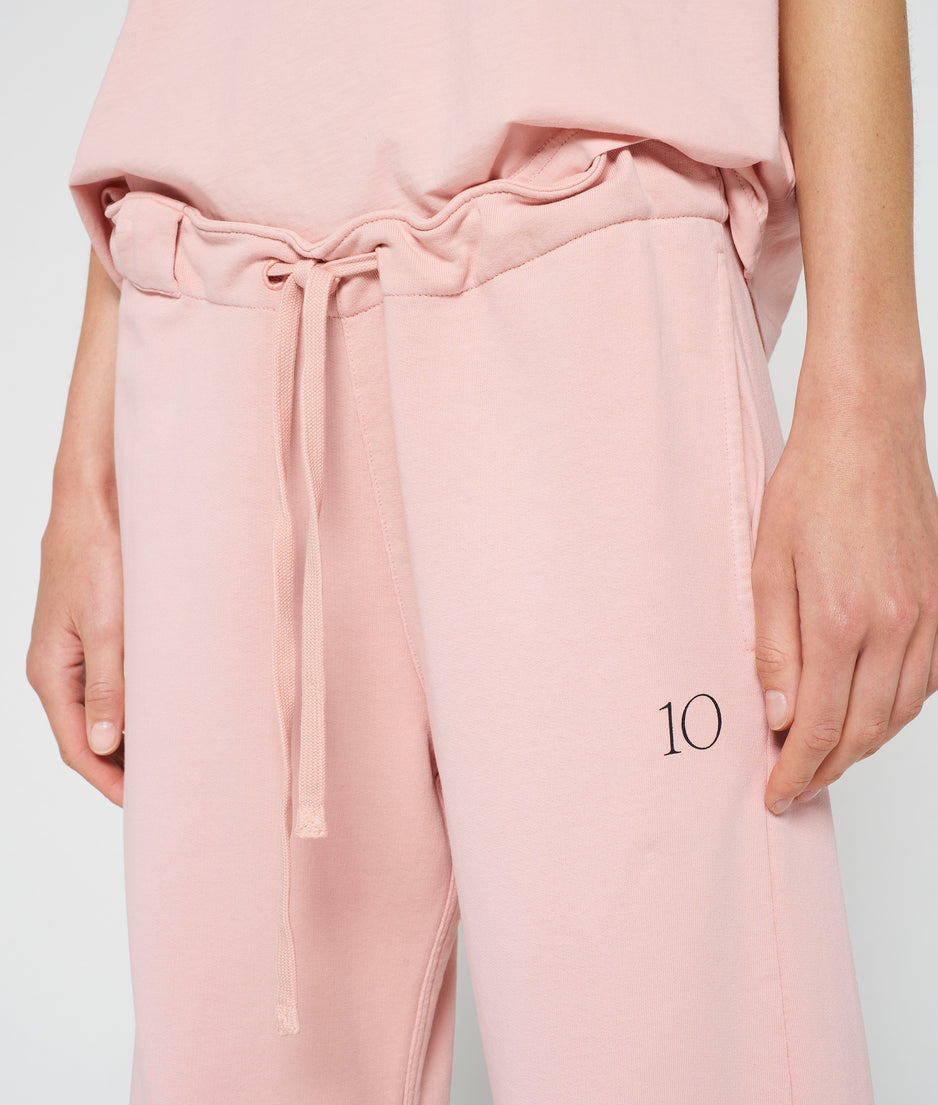 flared jogger | dusty peach