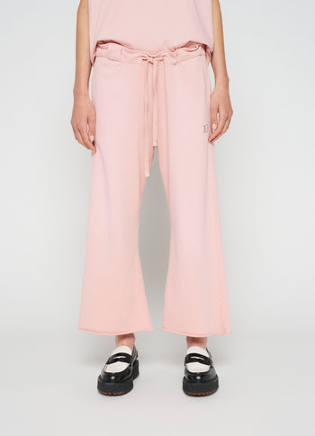 flared jogger | dusty peach