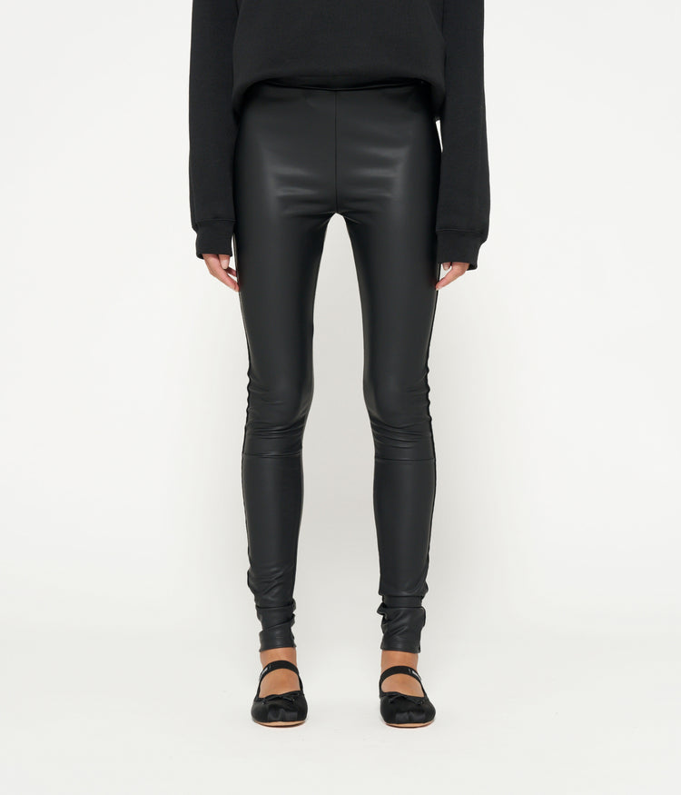 THE LEATHERLOOK LEGGINGS | black