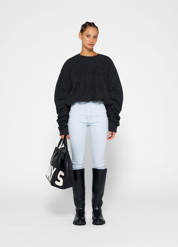 balloon sweater glitter | black