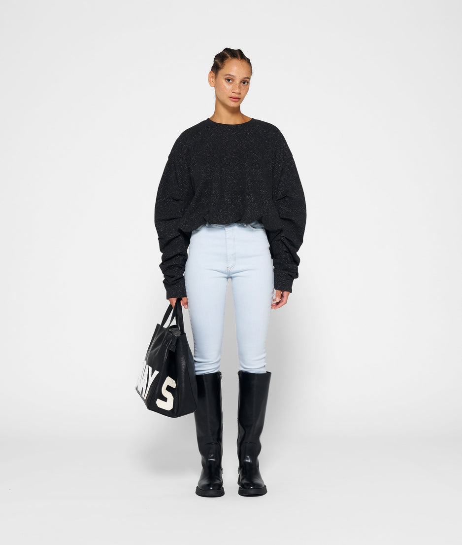 balloon sweater glitter | black