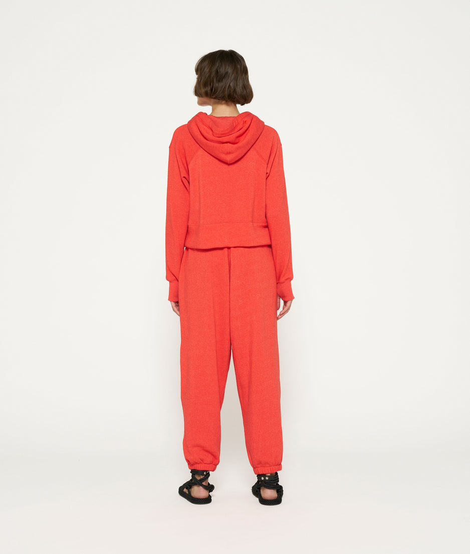 cropped hoodie | poppy red