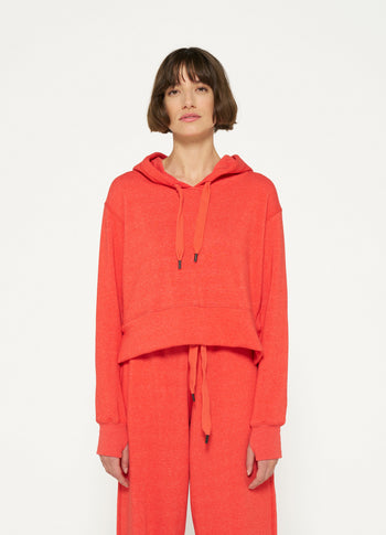 cropped hoodie | poppy red