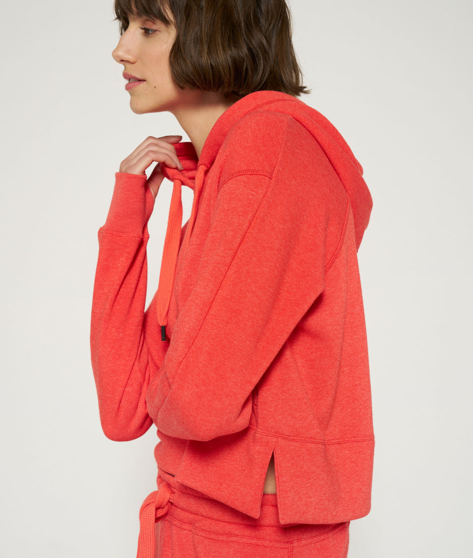 cropped hoodie | poppy red