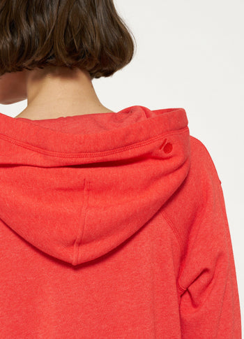 cropped hoodie | poppy red