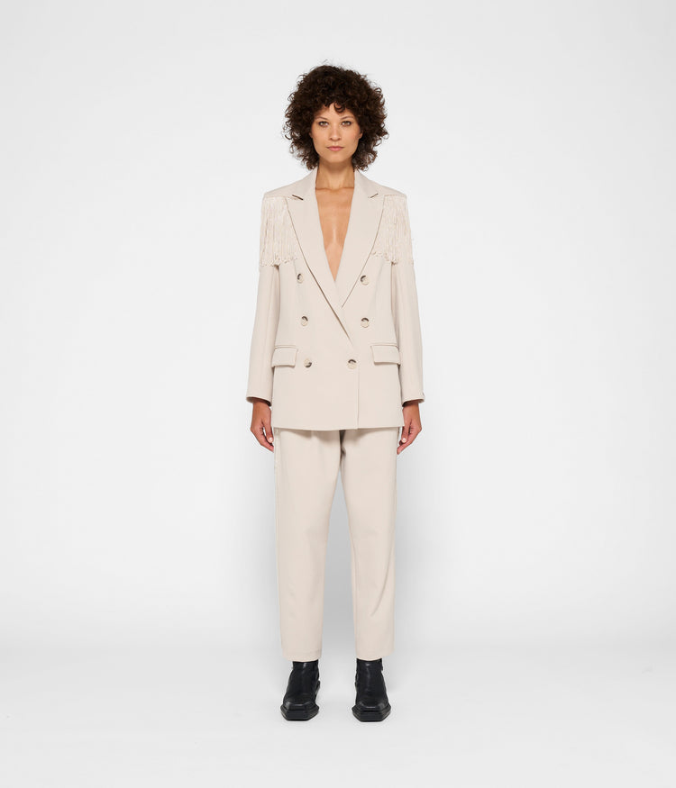 crepe pants | light safari