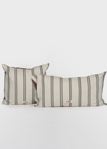 long pillow stripes | soft white melee