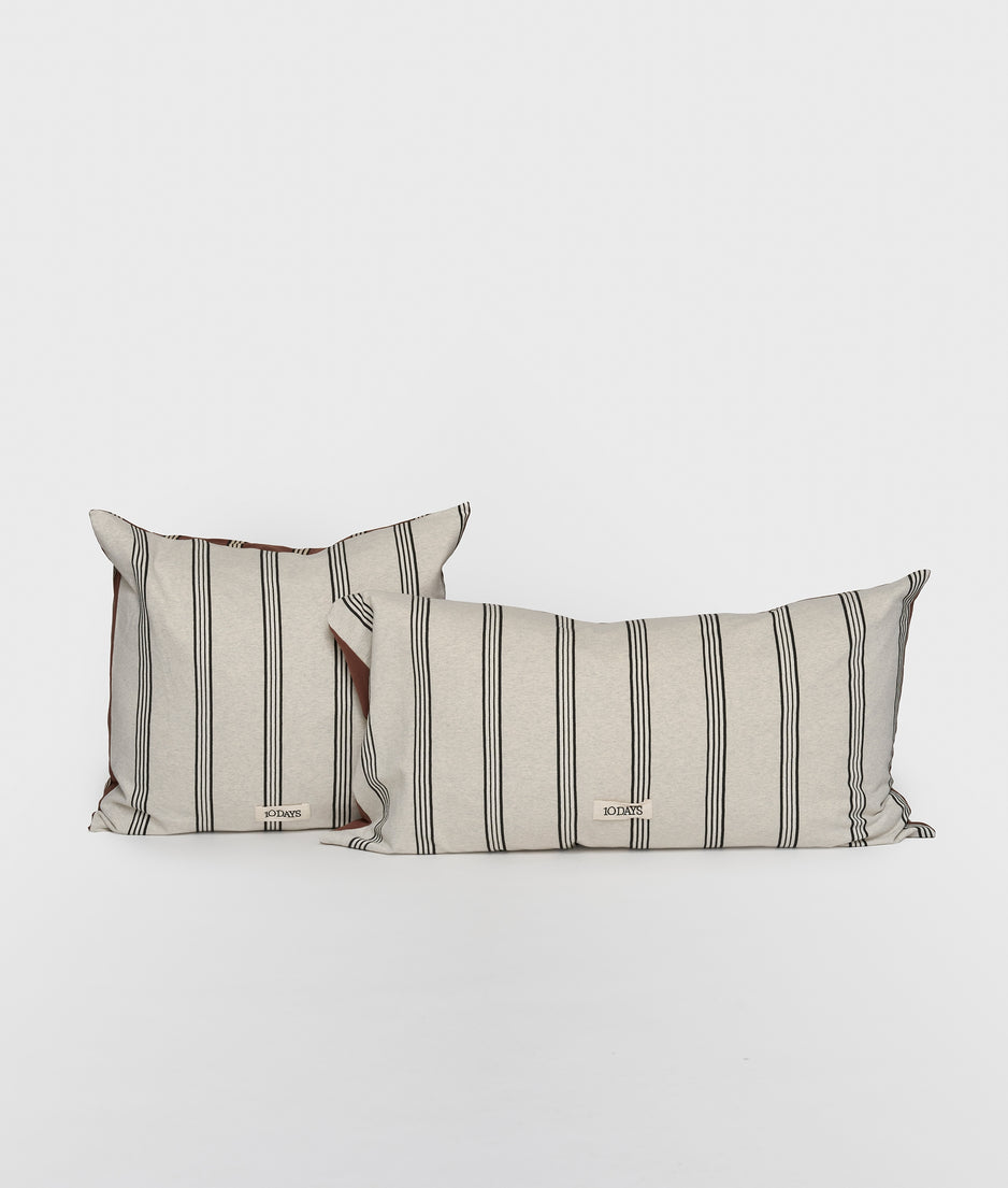 long pillow stripes | soft white melee