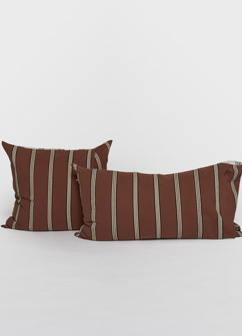 long pillow stripes | soft white melee