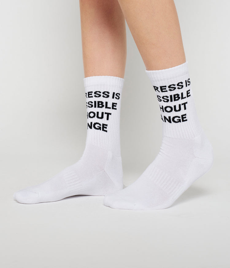 statement socks | white
