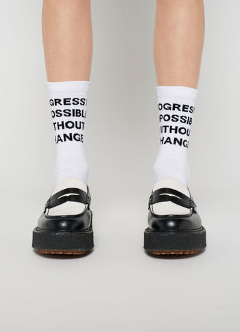 statement socks | white