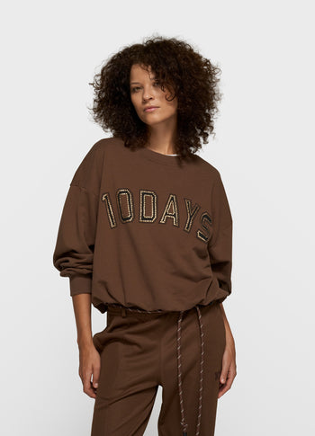 pleated sweater 10DAYS | dark truffle