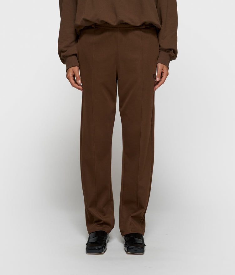 tapered track pants | dark truffle
