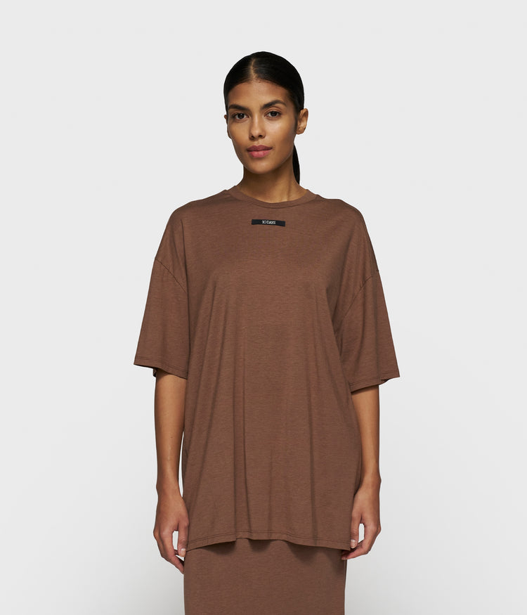 oversized tee jersey | truffle