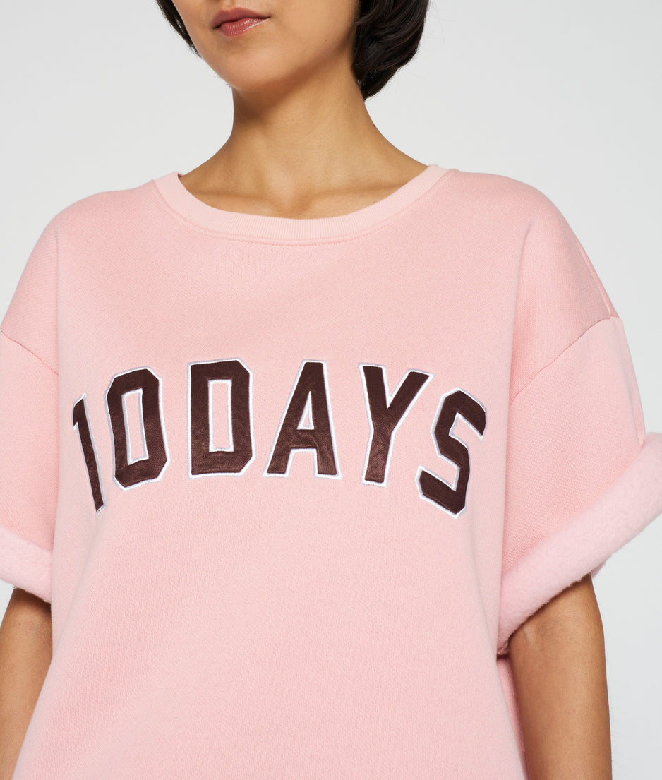 shortsleeve sweater | dusty peach