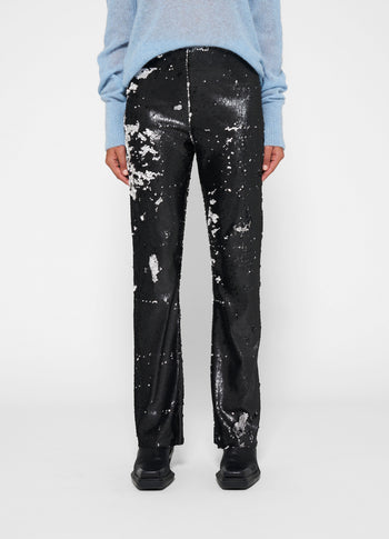 pants sequins | black