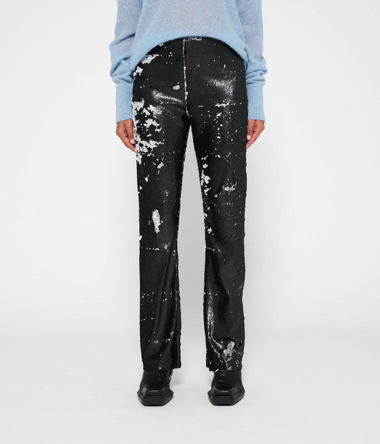 pants sequins | black