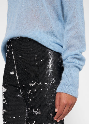 pants sequins | black