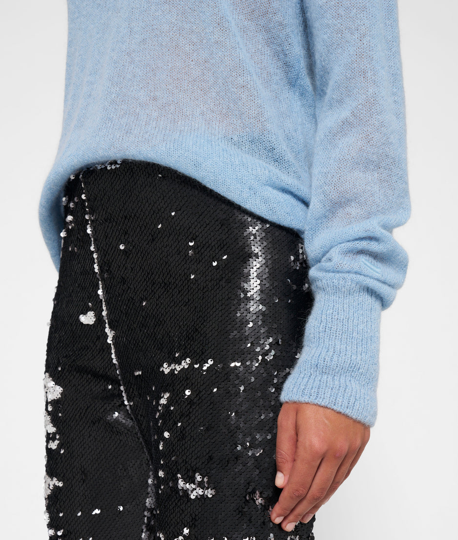 pants sequins | black